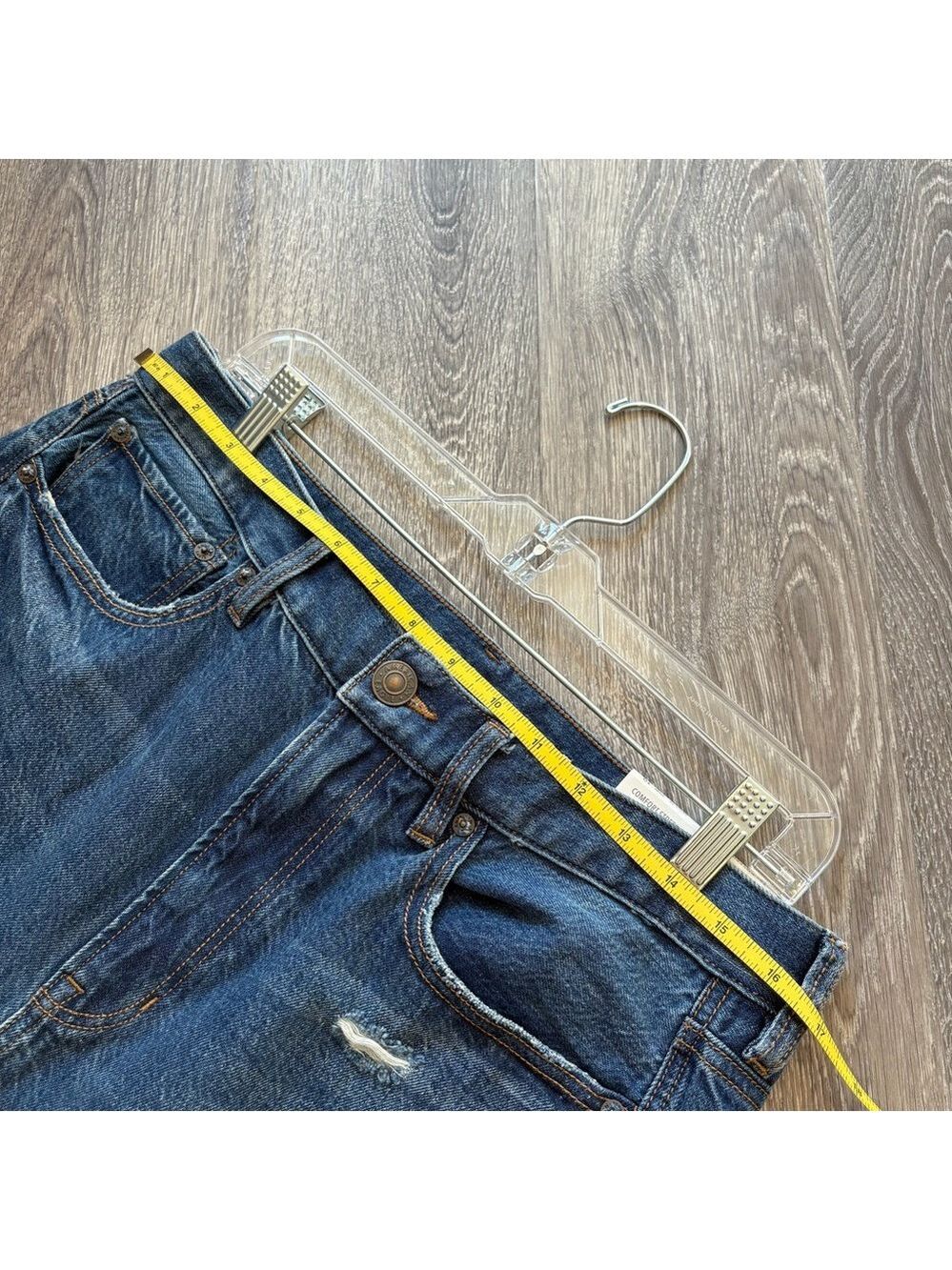 American Eagle Outfitters Classic 90’s Deep End Comfort Stretch Blue Denim Jeans - Picture 5 of 7
